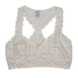 Wishlist Women's Laced Beige Bralette Racerback No Cups Size Small